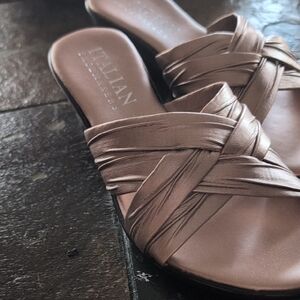 Italian Shoemakers Metallic Rose Gold Sandals